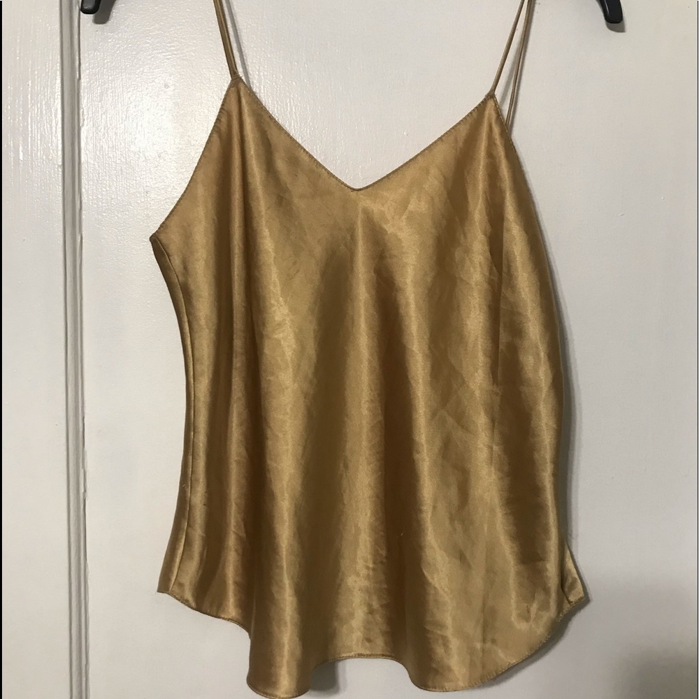 Lucie Ann Gold Silky Tank Top